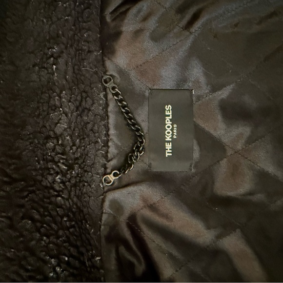 The Kooples Wool Jacket with Shearling Collar - Picture 7 of 11